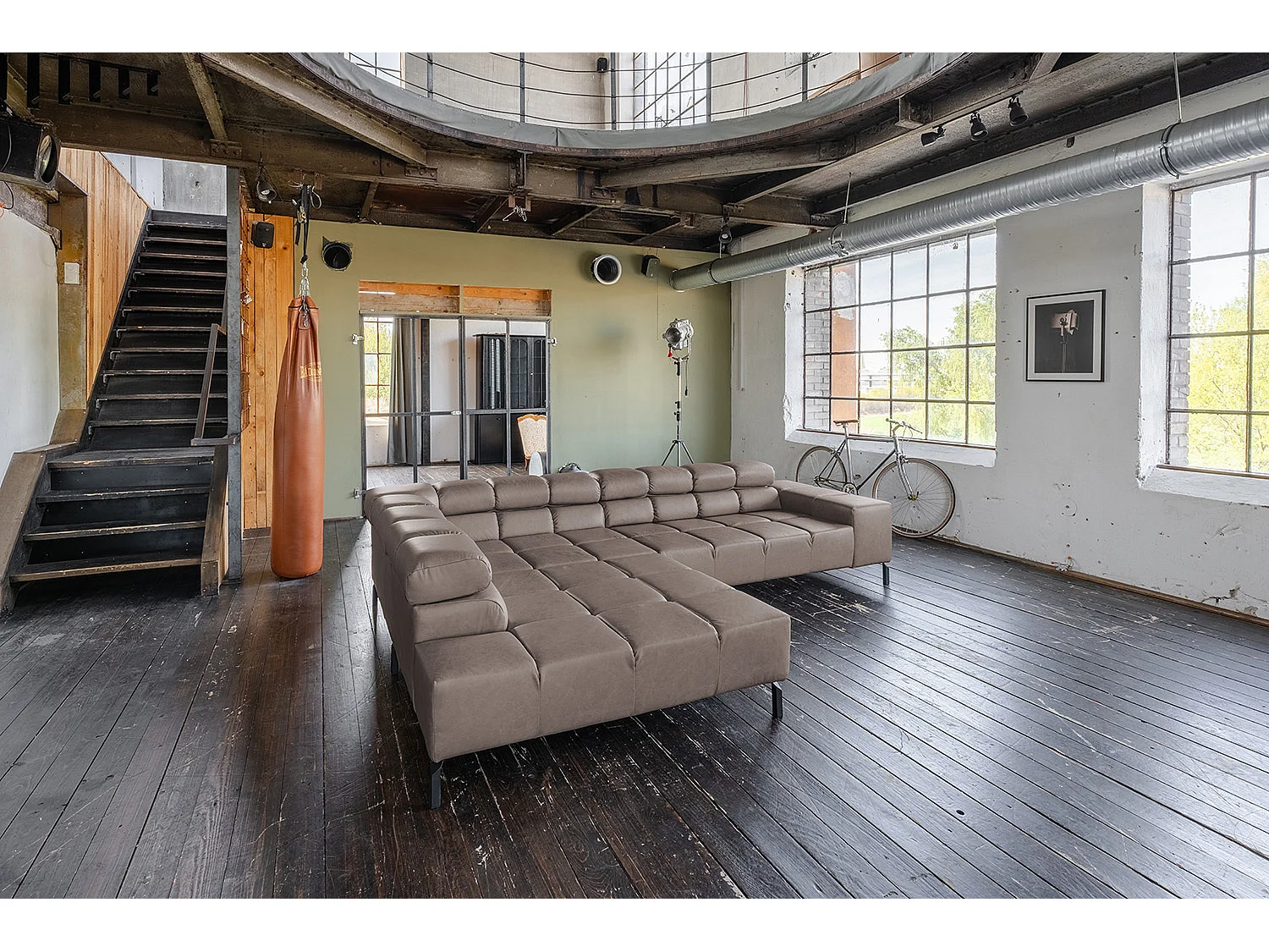 Ecksofa - Dunkelbraun Leder - NELSON