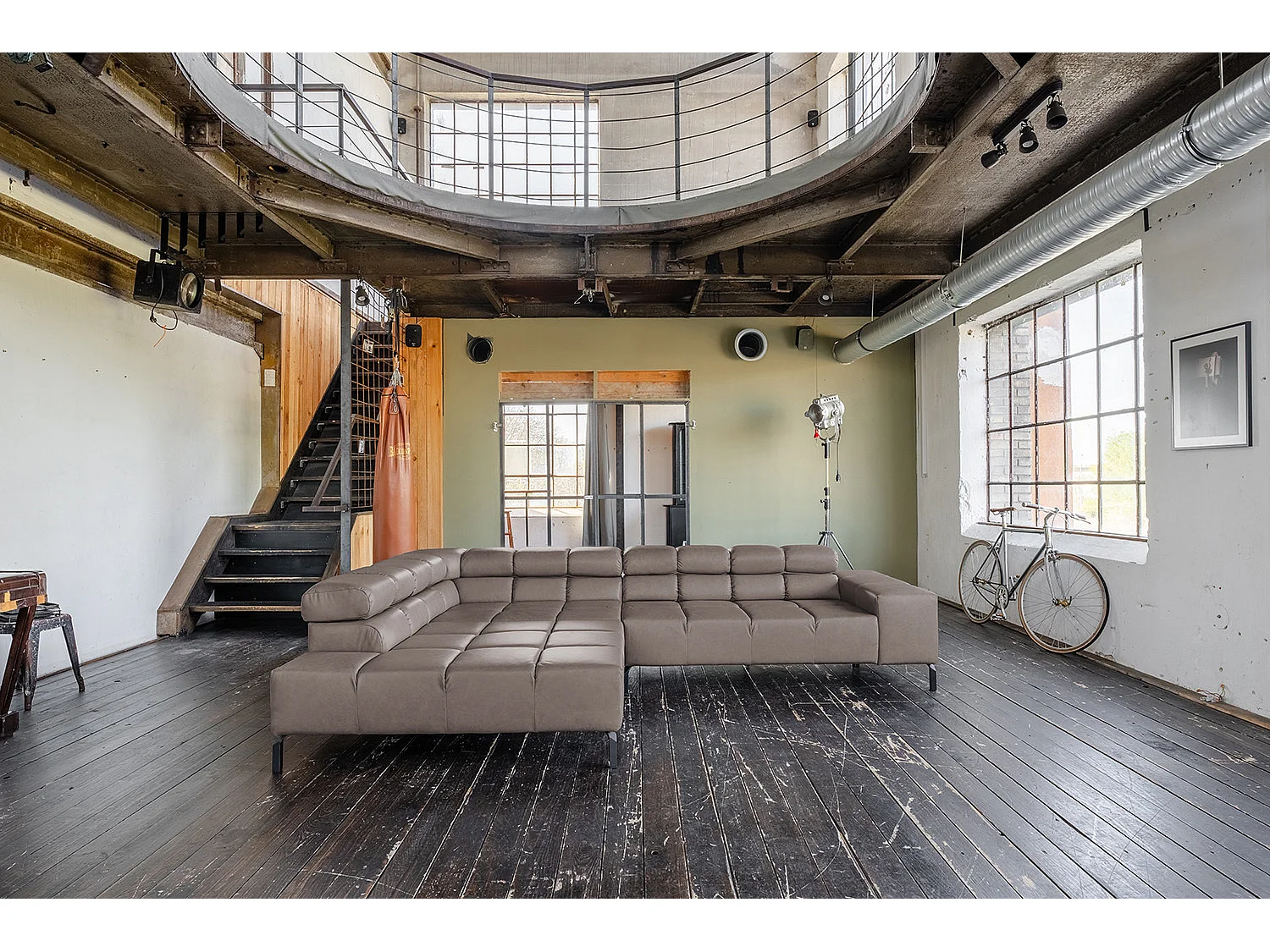 Ecksofa - Dunkelbraun Leder - NELSON