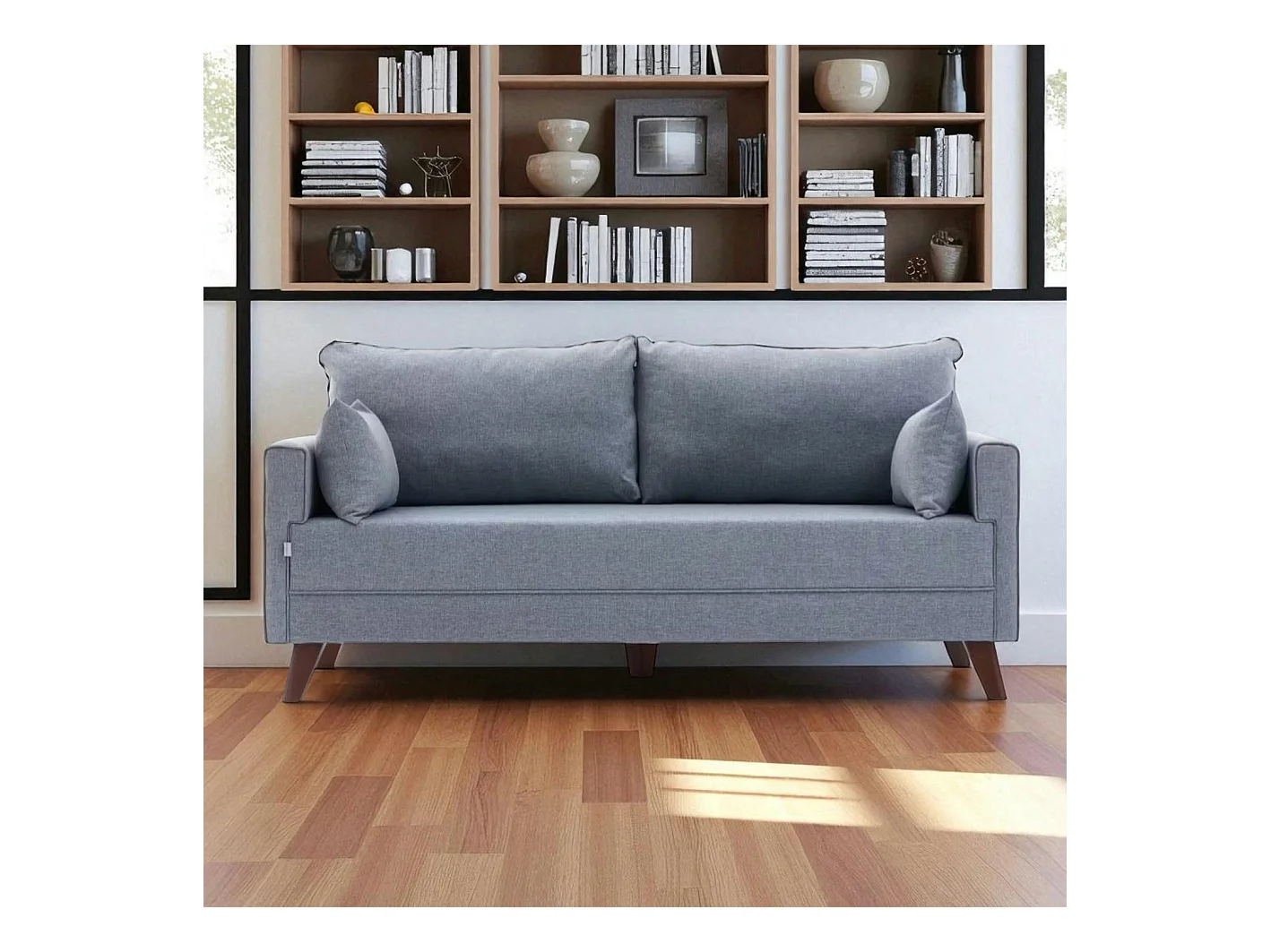 Canapé 2 places bleu gris - dos droit SPLIT