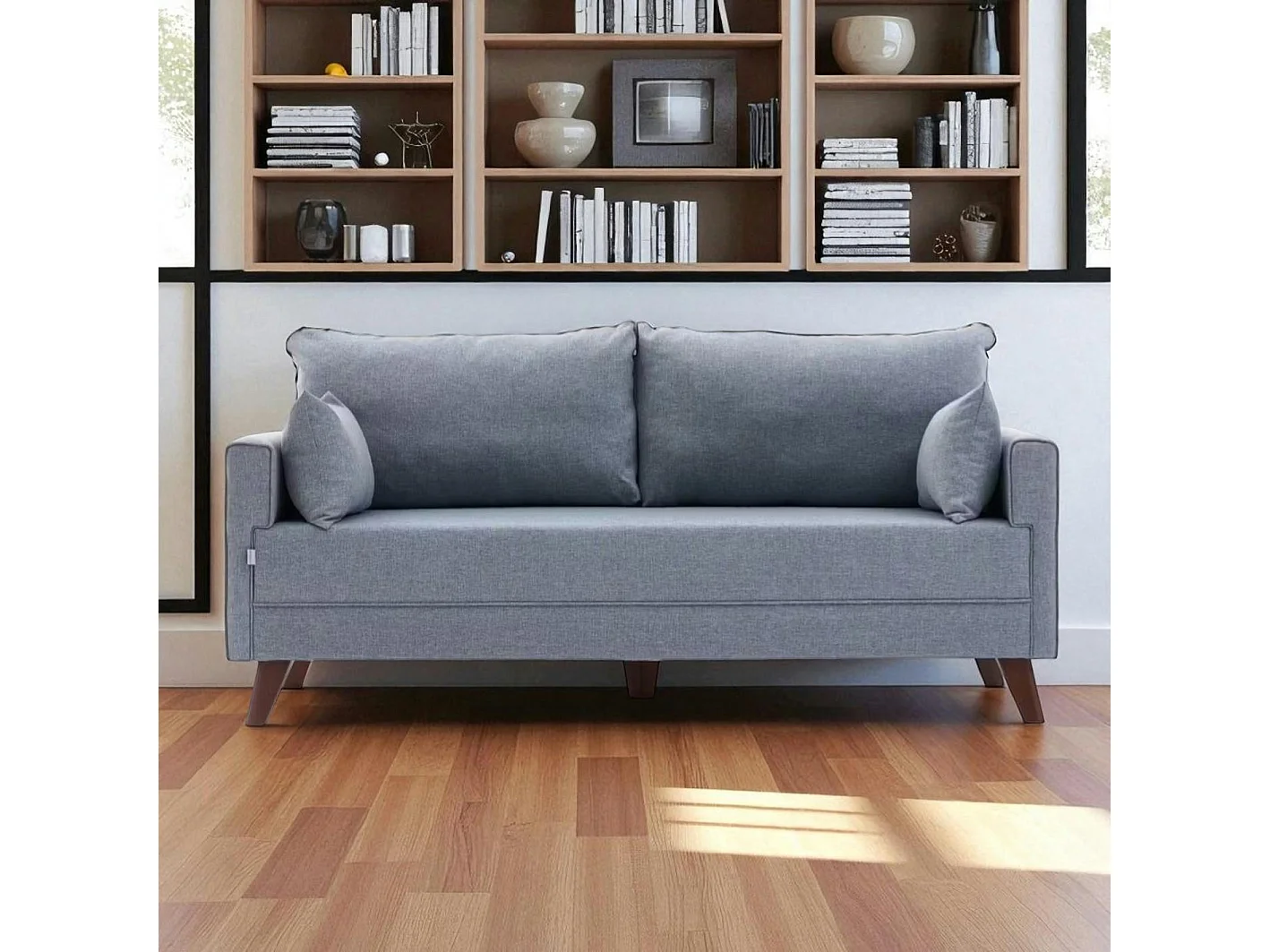 Canapé 2 places bleu gris - dos droit SPLIT