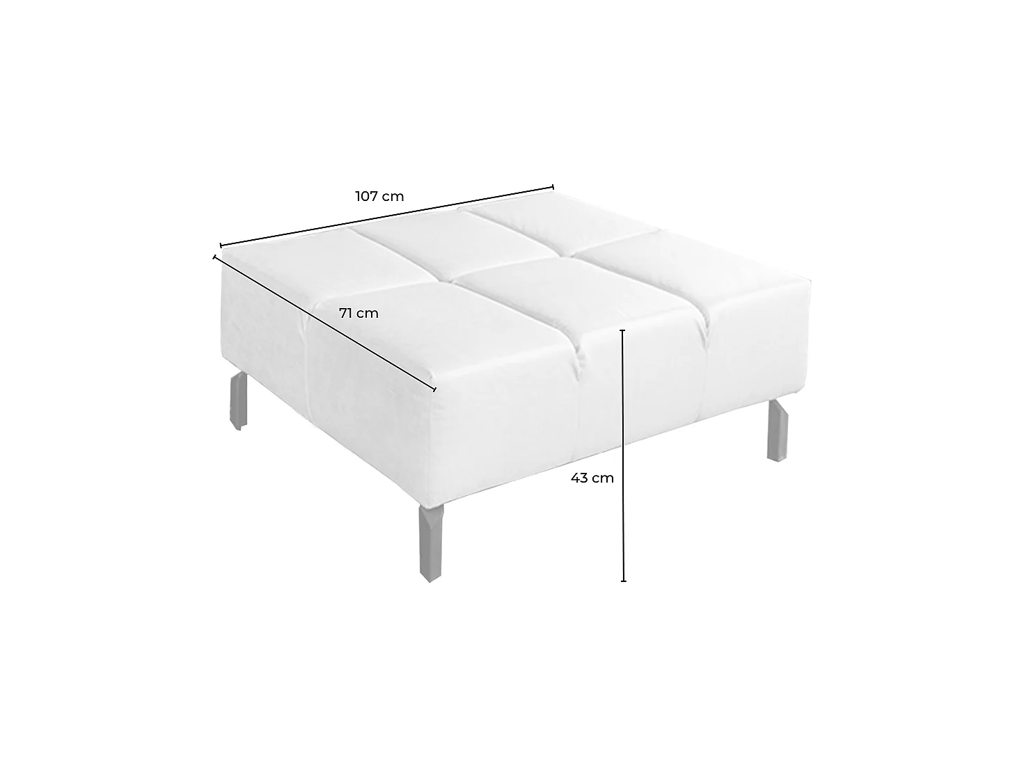 Canapé d'angle - beige cuir - NELSON