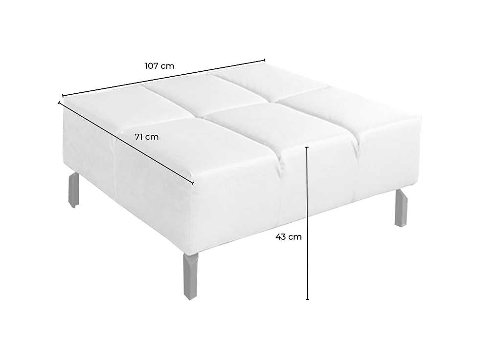 Canapé d'angle - beige cuir - NELSON