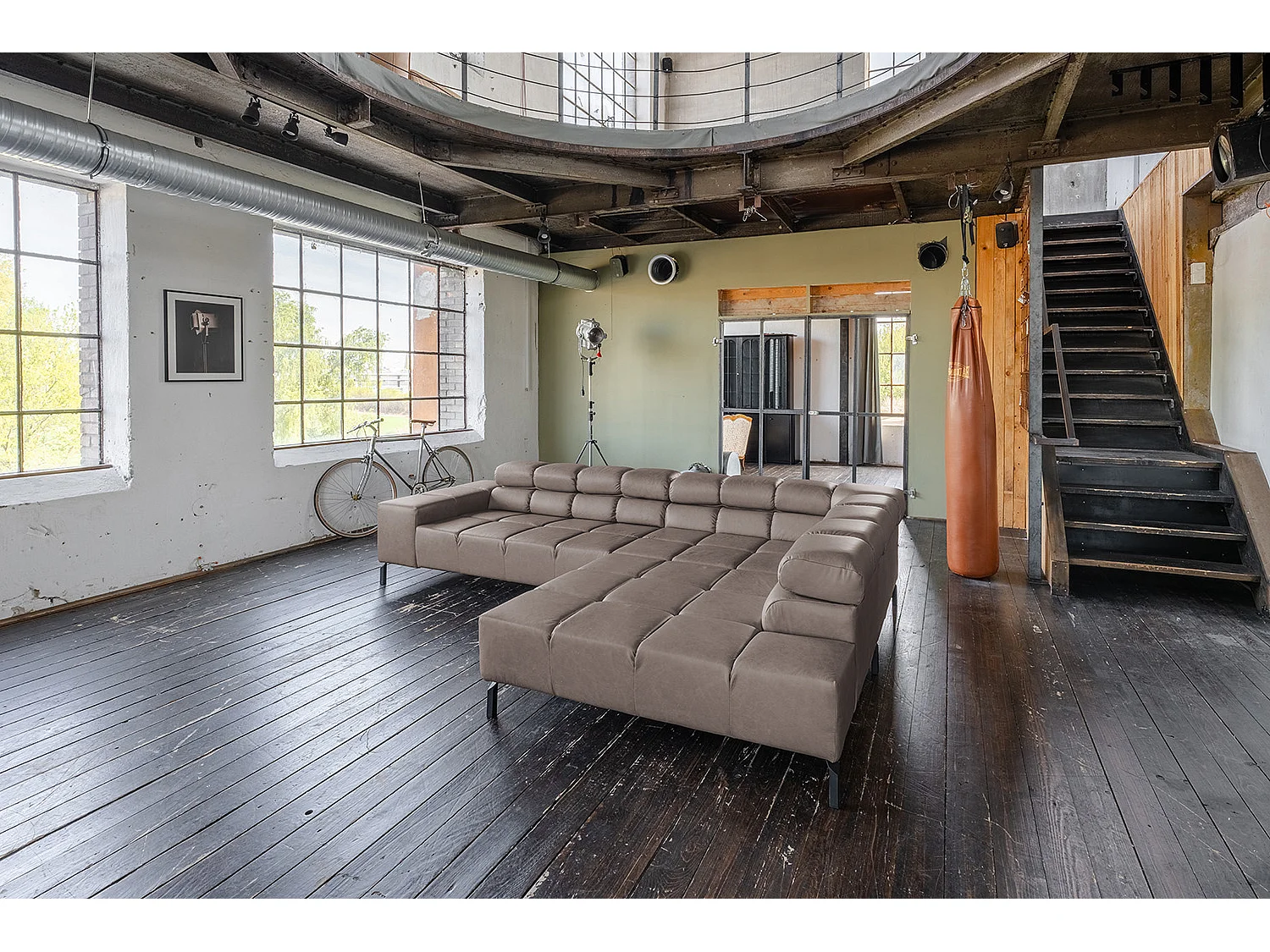 Ecksofa - Dunkelbraun Leder - NELSON