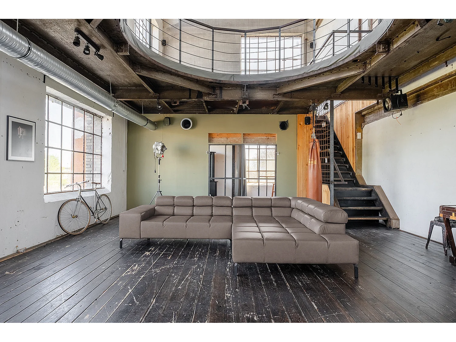 Ecksofa - Dunkelbraun Leder - NELSON