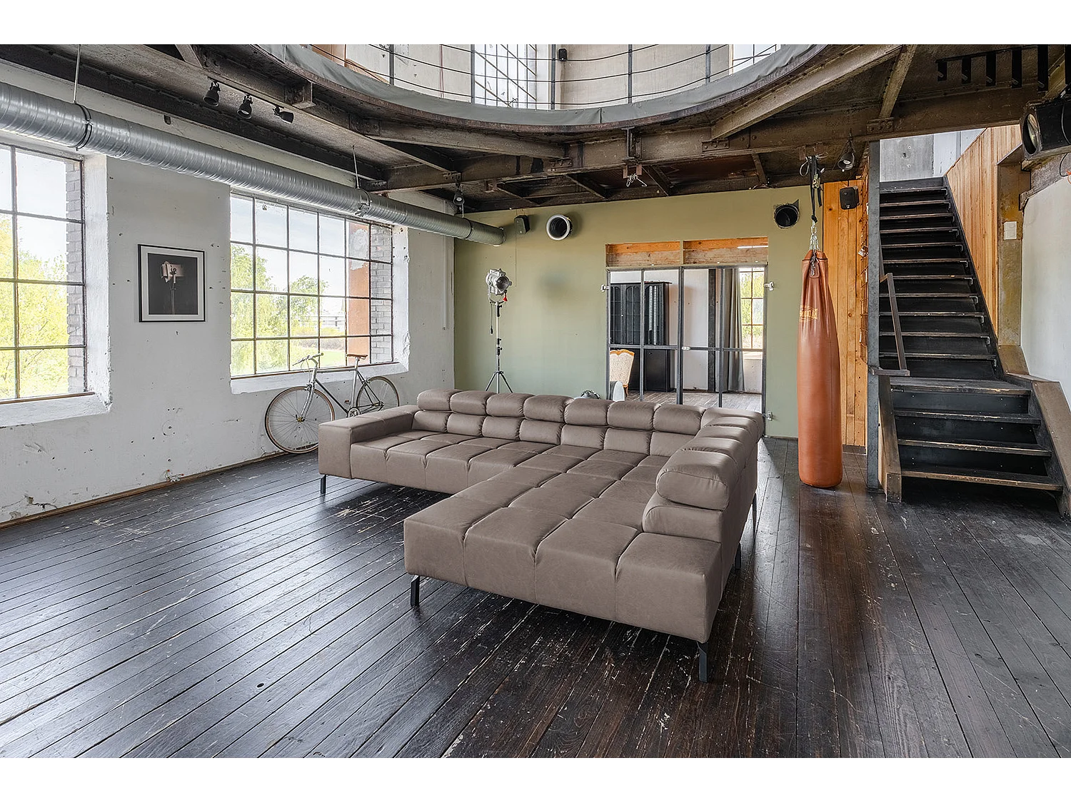 Ecksofa - Dunkelbraun Leder - NELSON