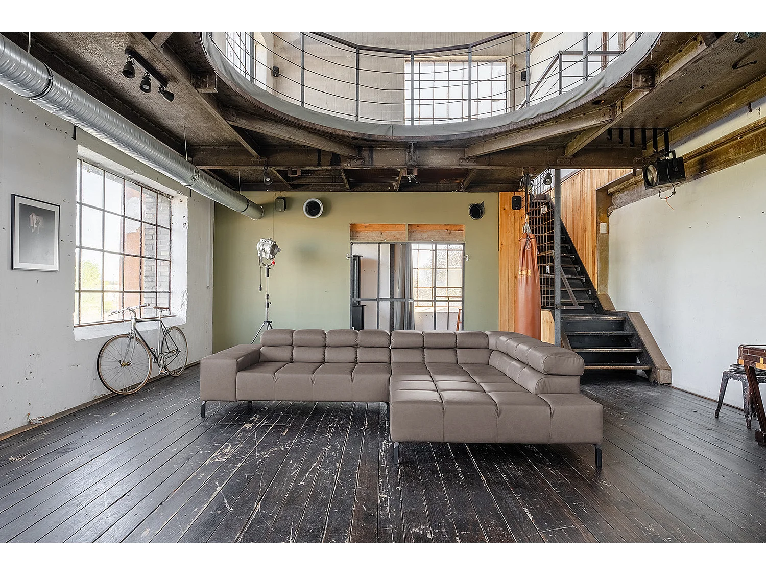 Ecksofa - Dunkelbraun Leder - NELSON