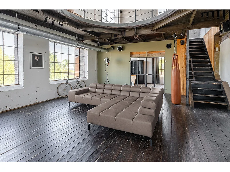 Divano angolare - marrone scuro pelle - NELSON