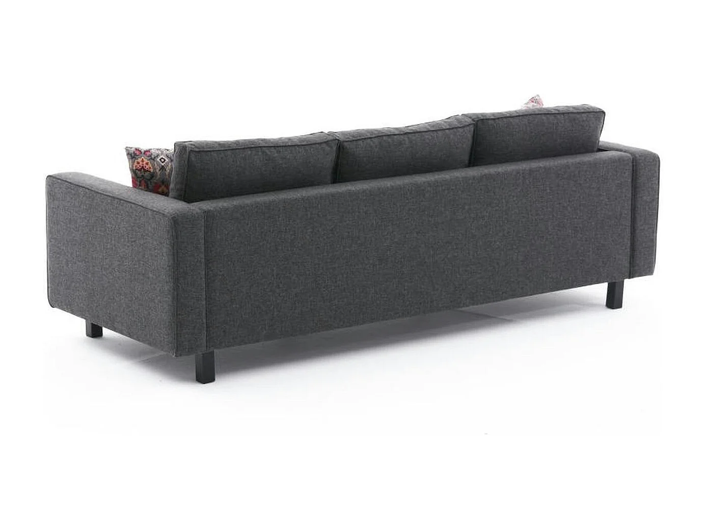 Canapé 3 places anthracite - pieds droits CORTONA