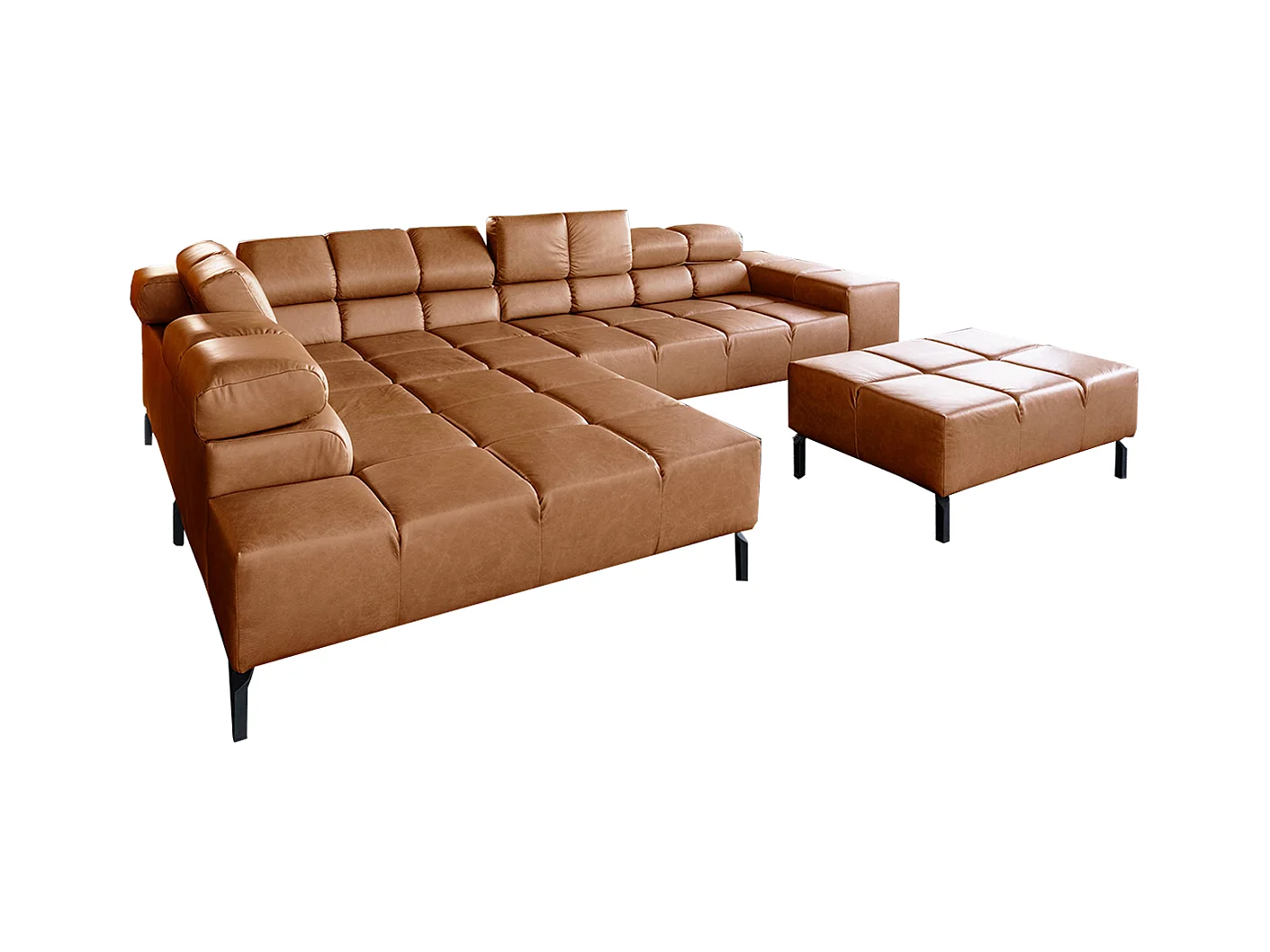 Hoekbank - Bruin Leer - NELSON