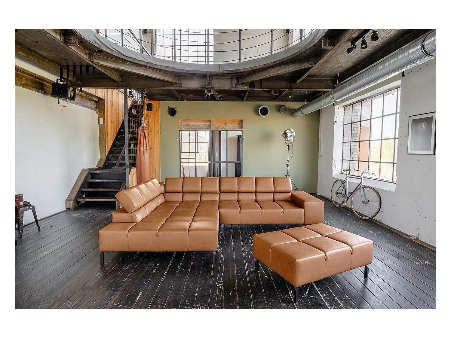 Hoekbank - Bruin Leer - NELSON