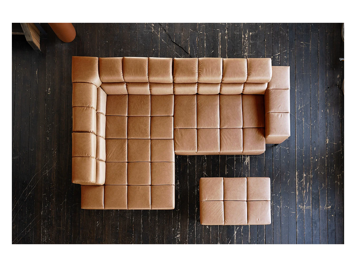 Hoekbank - Bruin Leer - NELSON