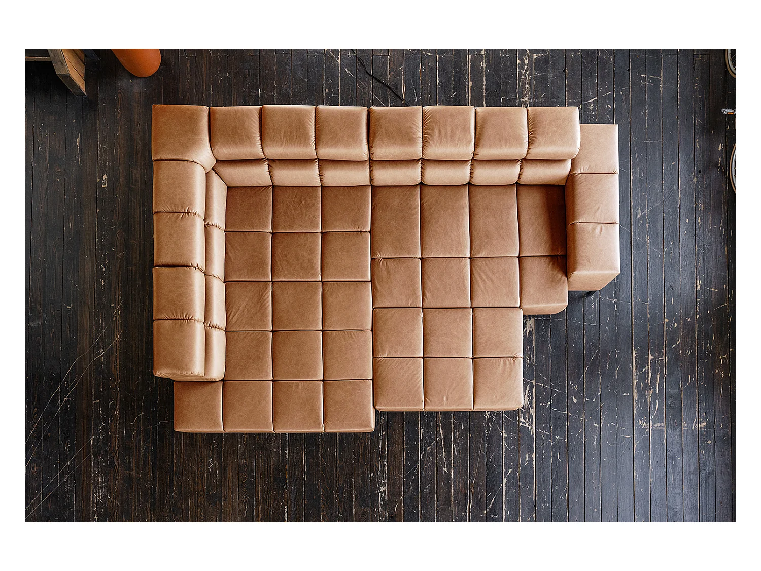 Hoekbank - Bruin Leer - NELSON