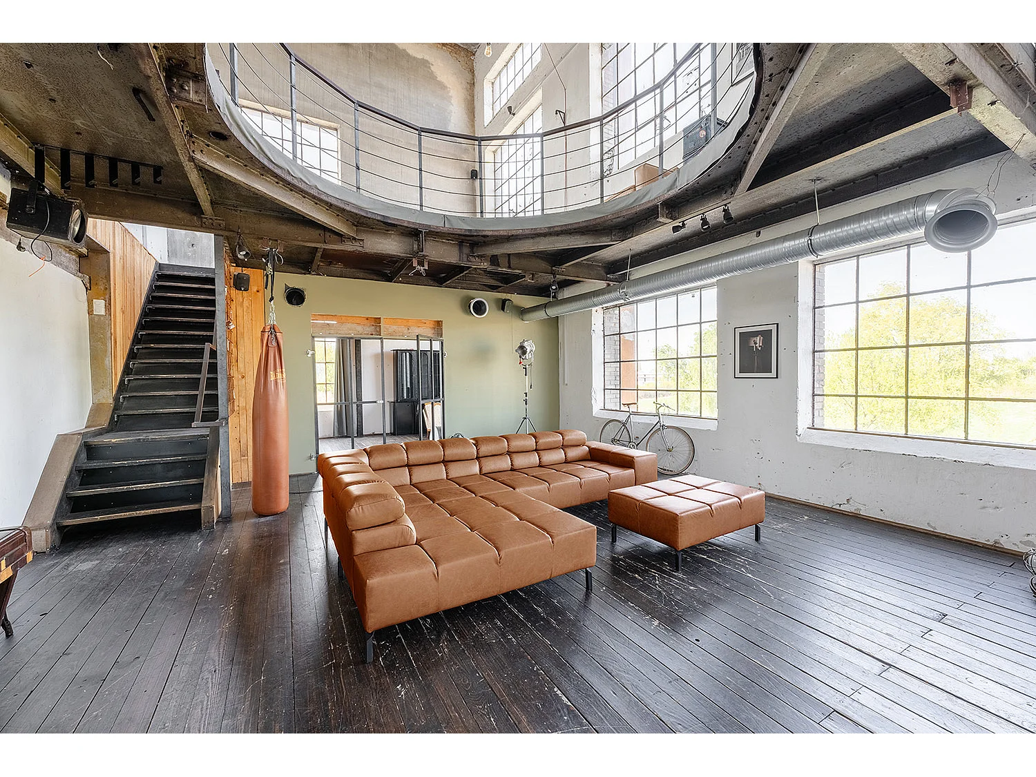 Ecksofa - Braun Leder - NELSON