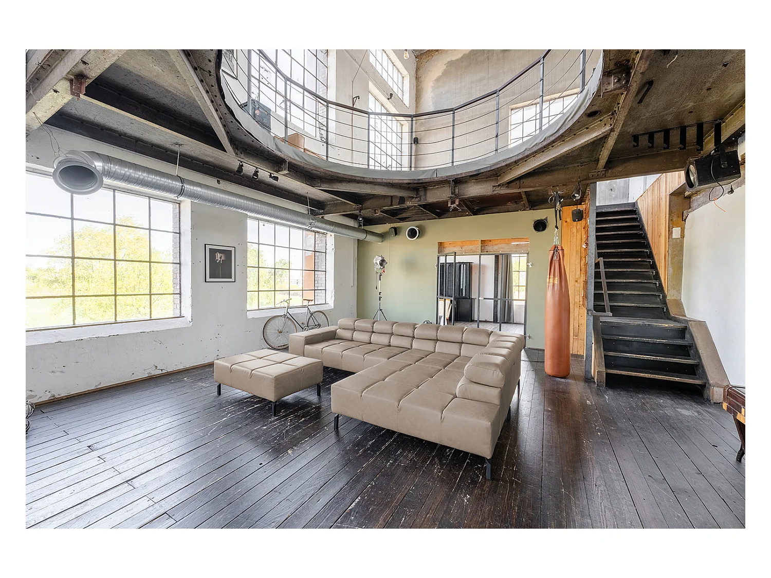 Canapé d'angle - Gris cuir - NELSON