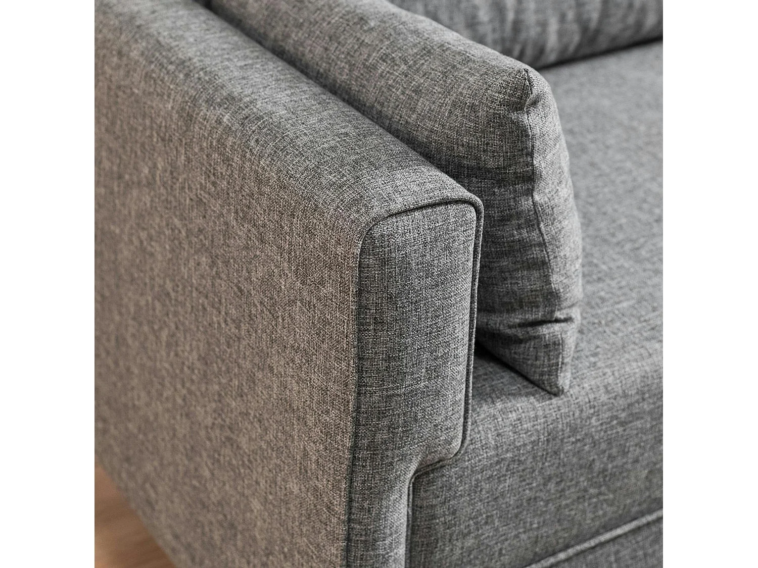 Canapé 3 places gris chiné - dos droit SPLIT