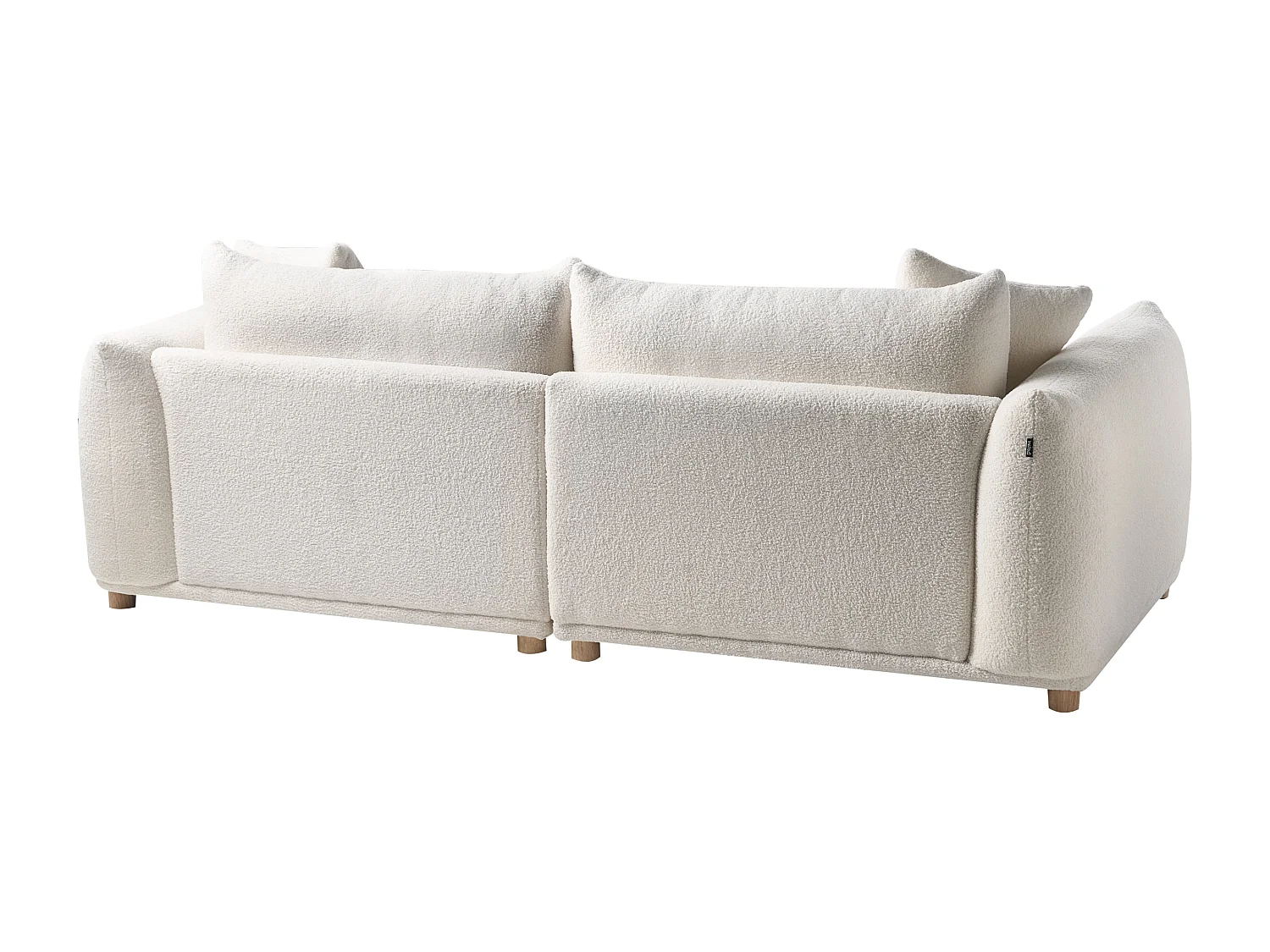 Divano LUVOS Bouclé Bianco sporco 3 posti