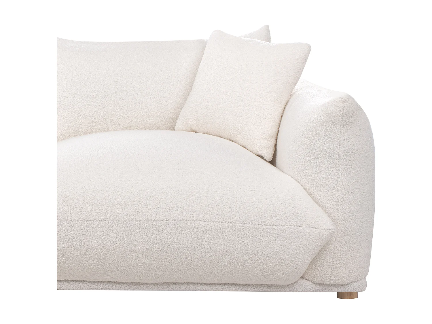 Divano LUVOS Bouclé Bianco sporco 3 posti