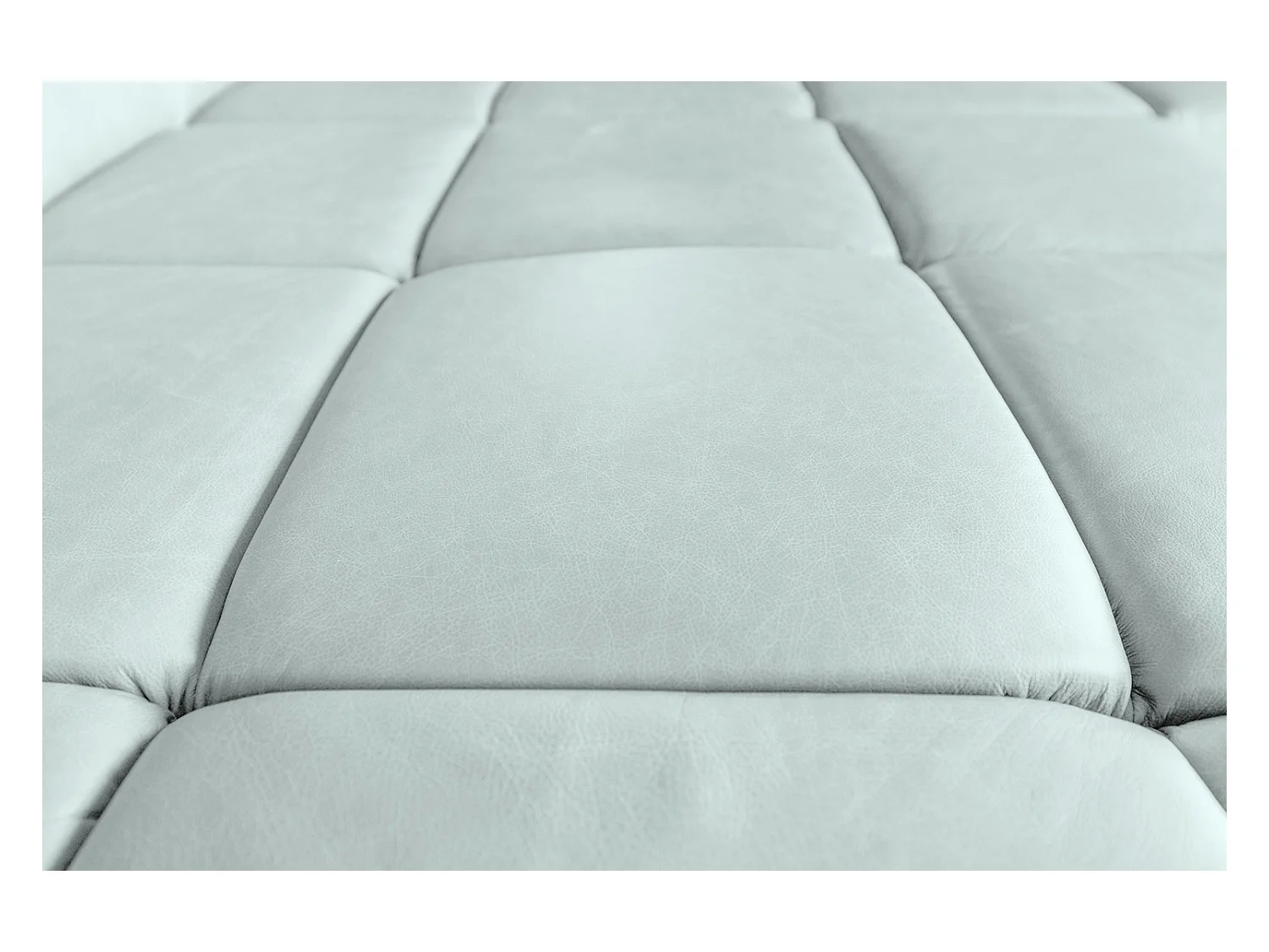 Ecksofa - Hellblau Leder - NELSON