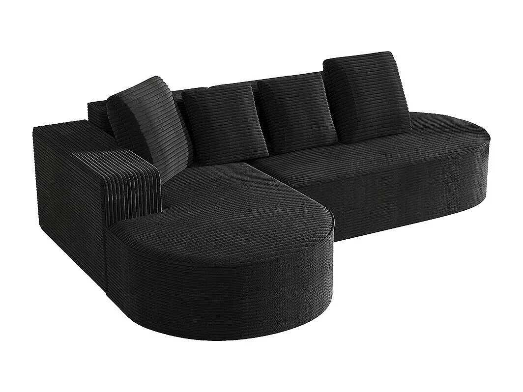 Canape d'angle combiné modulaire chaises longues en L cloud moderne assises profondes canapé à compression de mousse sans assemblage noir