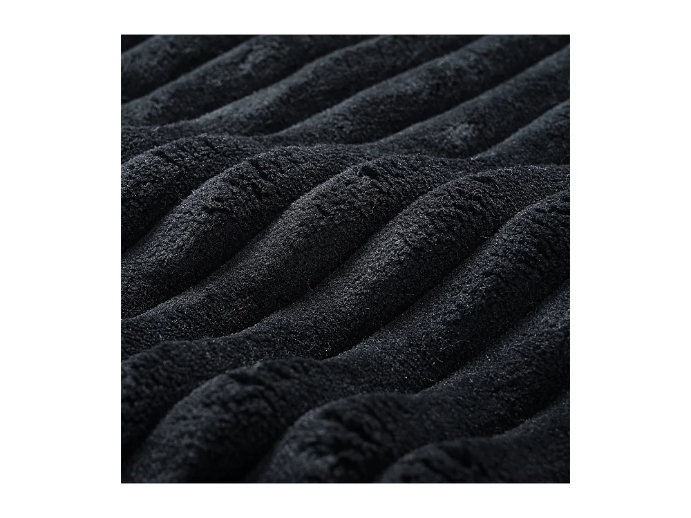 Canapé 3 places en tissu avec nuages Canapé combiné canapé modulaire emballage entièrement compressé sans montage noir