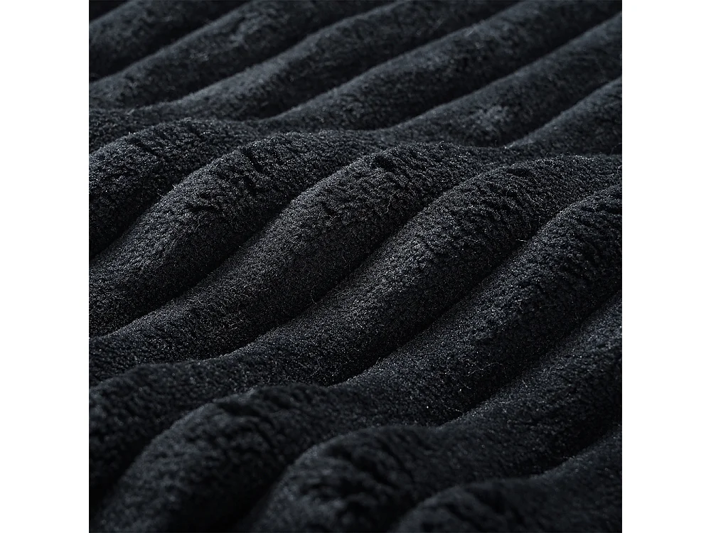 Canapé 3 places en tissu avec nuages Canapé combiné canapé modulaire emballage entièrement compressé sans montage noir