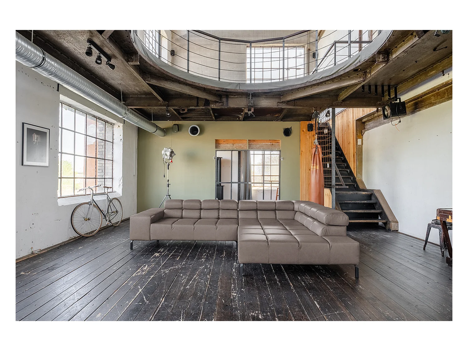 Ecksofa - Dunkelbraun Leder - NELSON