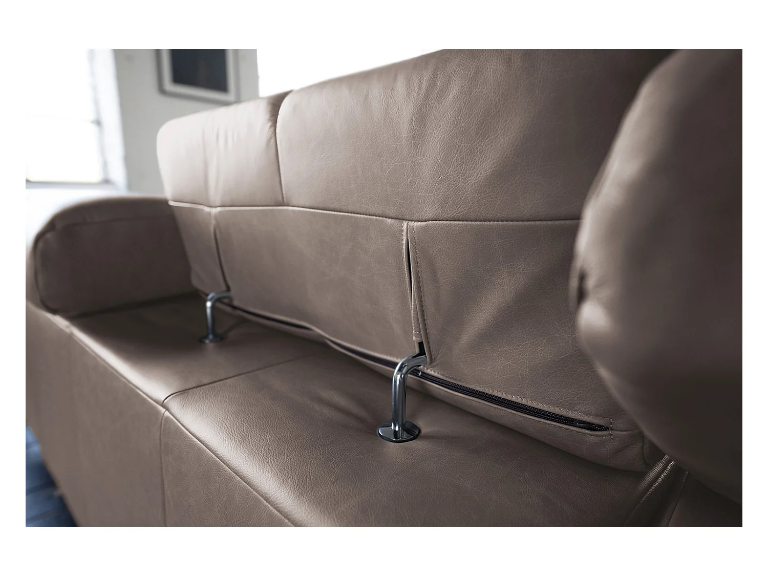 Ecksofa - Dunkelbraun Leder - NELSON