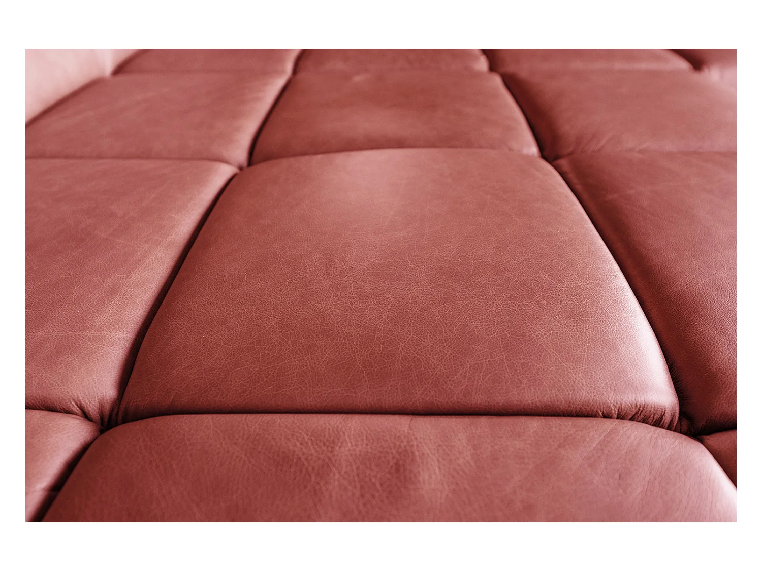 Ecksofa - Rot Leder - NELSON