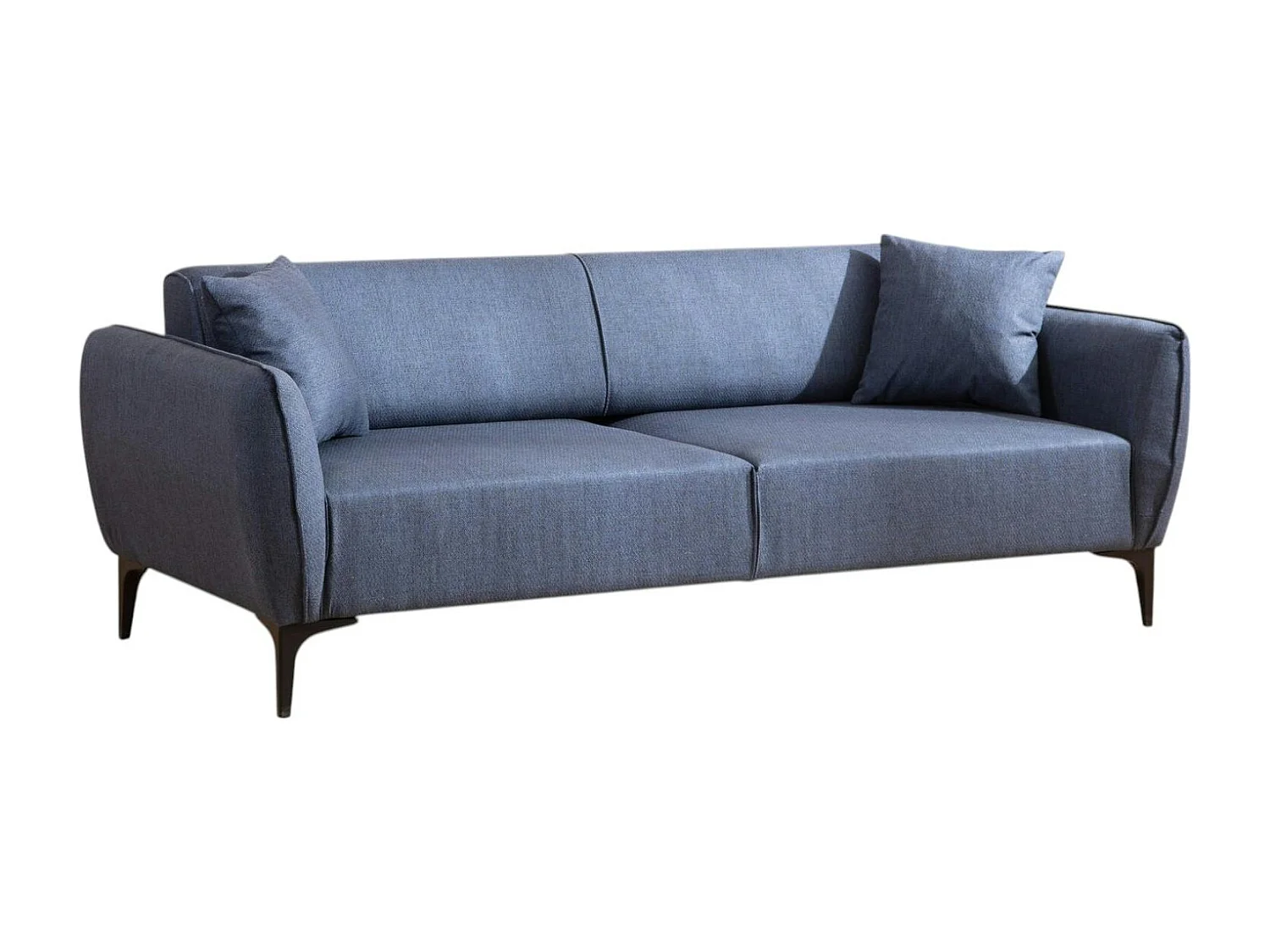 Canapé 3 places bleu - couture déco VILNIUS