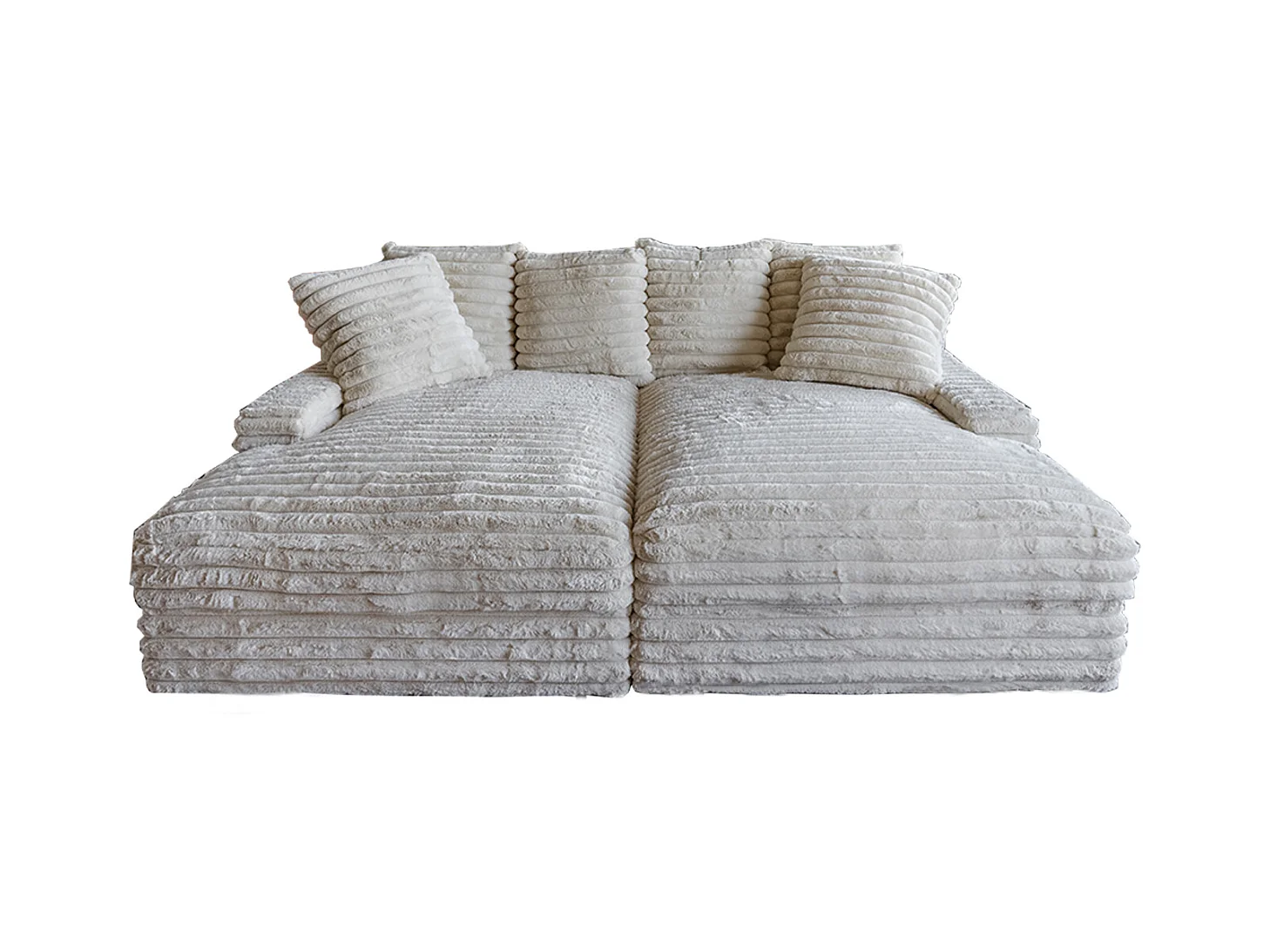 Canapé extra large - blanc crème Velours côtelé - CADY