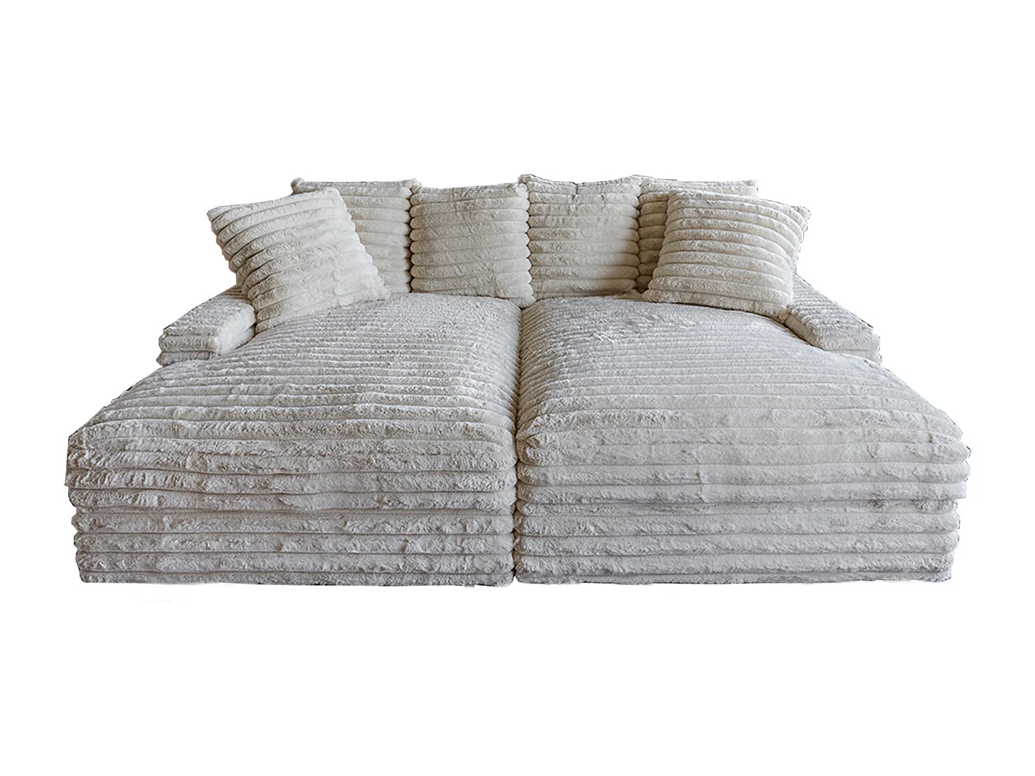 Divano extra largo - bianco crema Velluto a coste - CADY