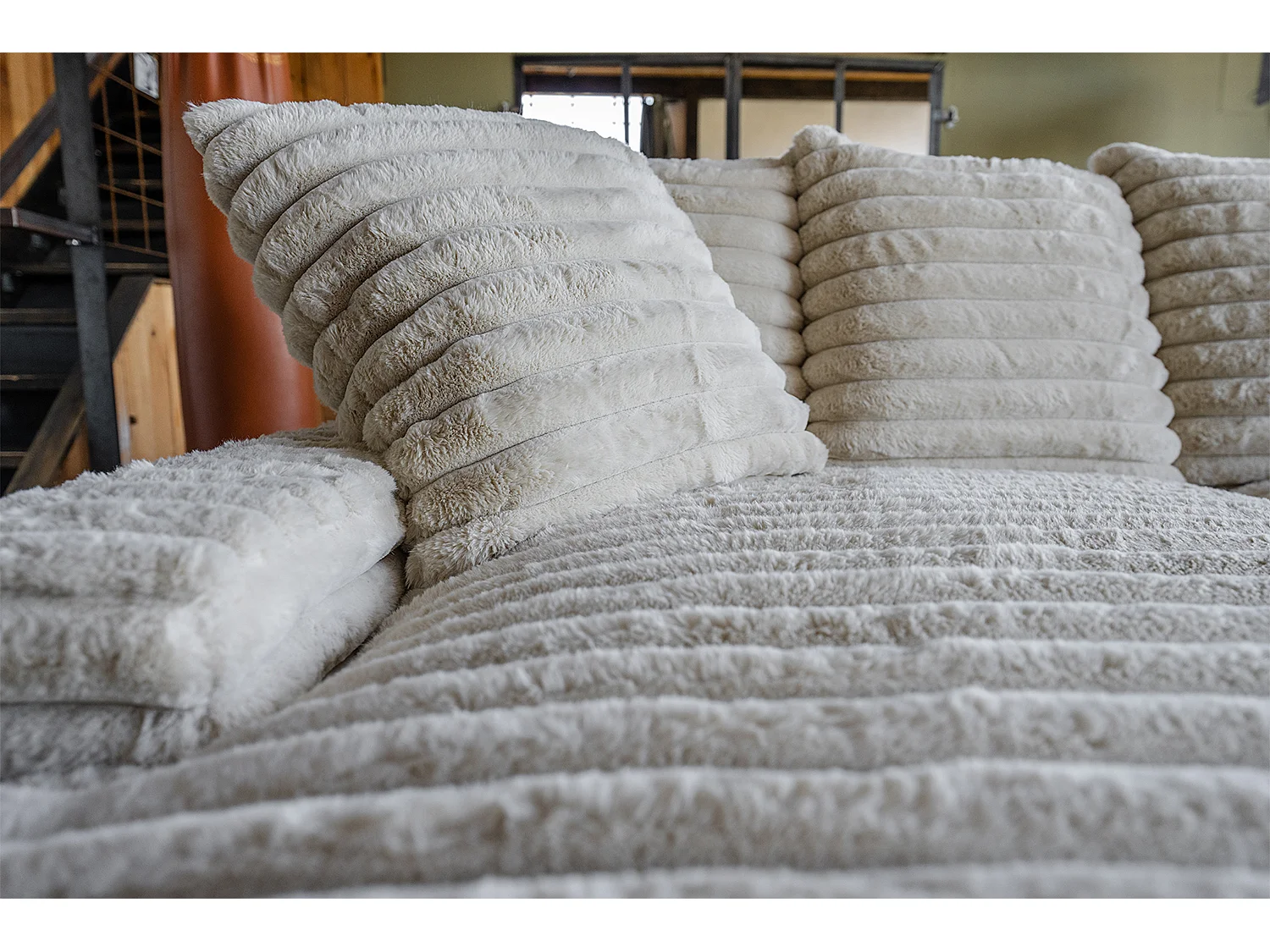 Divano extra largo - bianco crema Velluto a coste - CADY