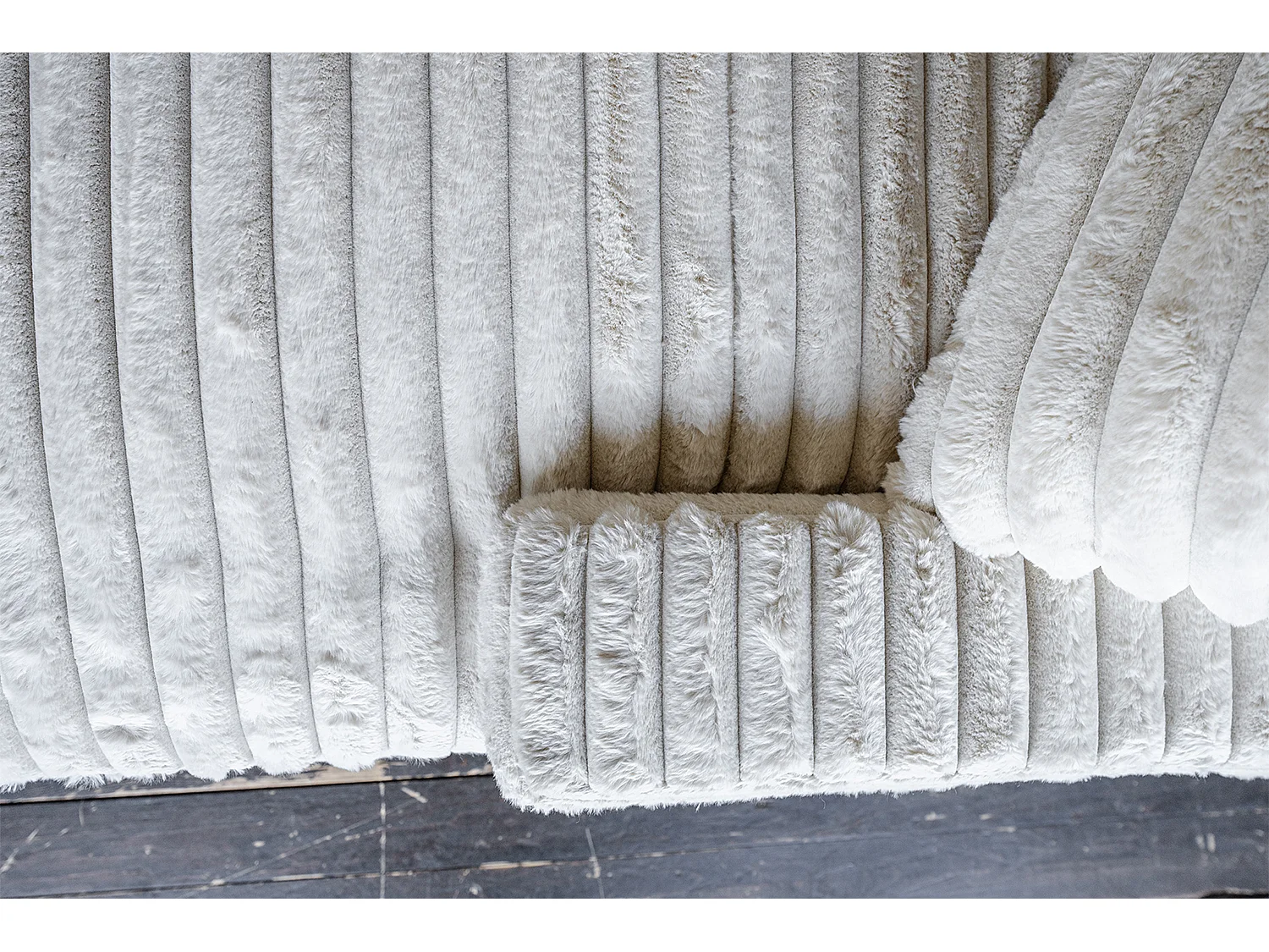 Divano extra largo - bianco crema Velluto a coste - CADY