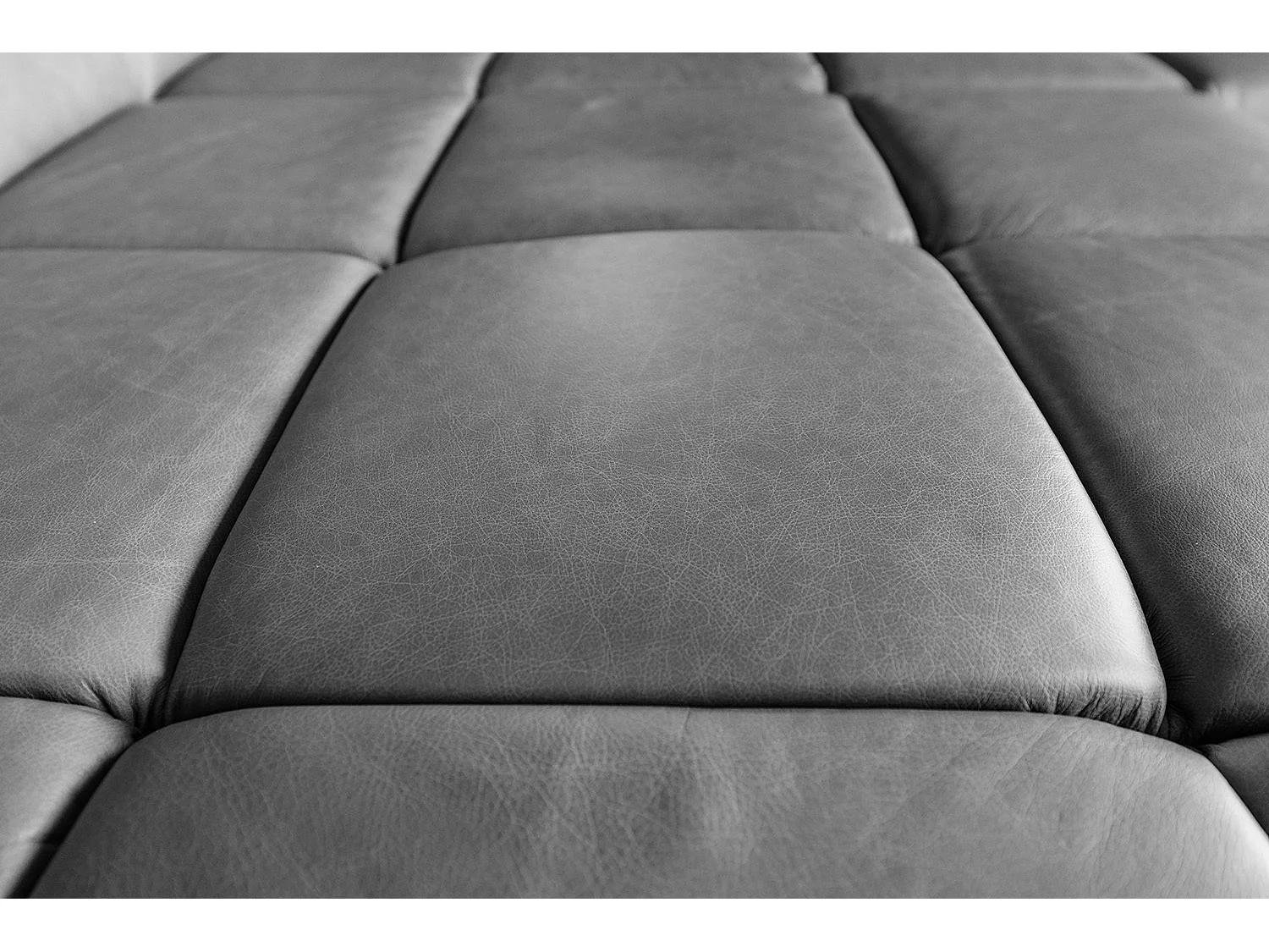 Ecksofa - Anthrazit Leder - NELSON