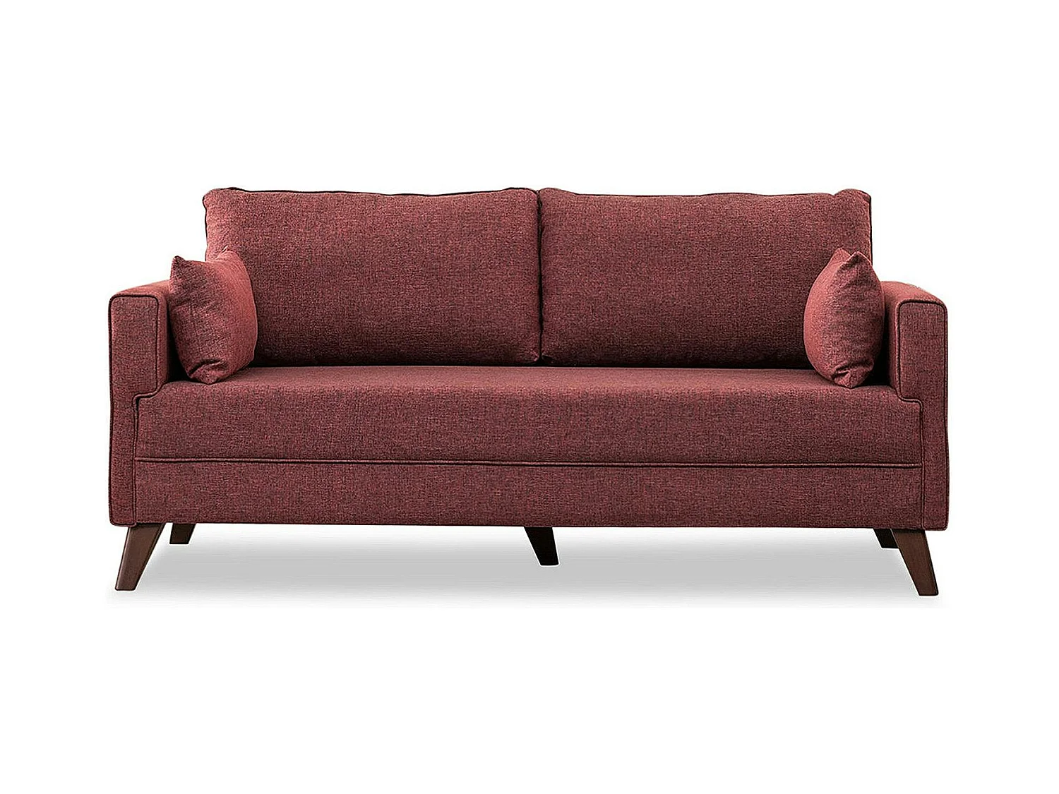 Canapé 2 places rouge chiné - dos droit SPLIT