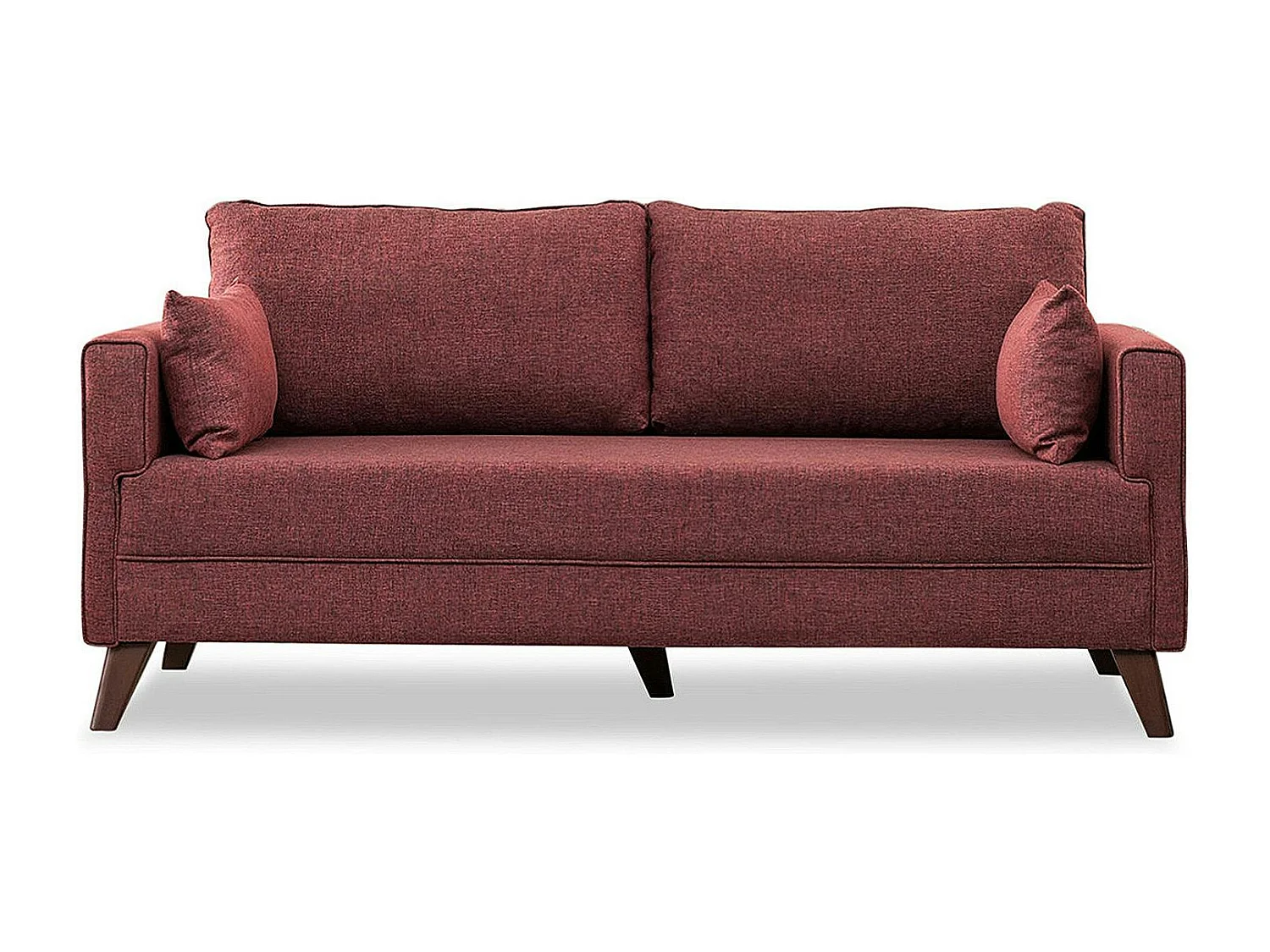 Canapé 2 places rouge chiné - dos droit SPLIT