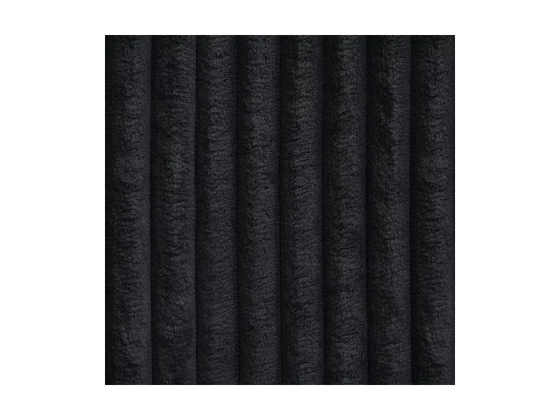 Canapé d'angle RAVELO Noir en velours côtelé avec fonction de couchage