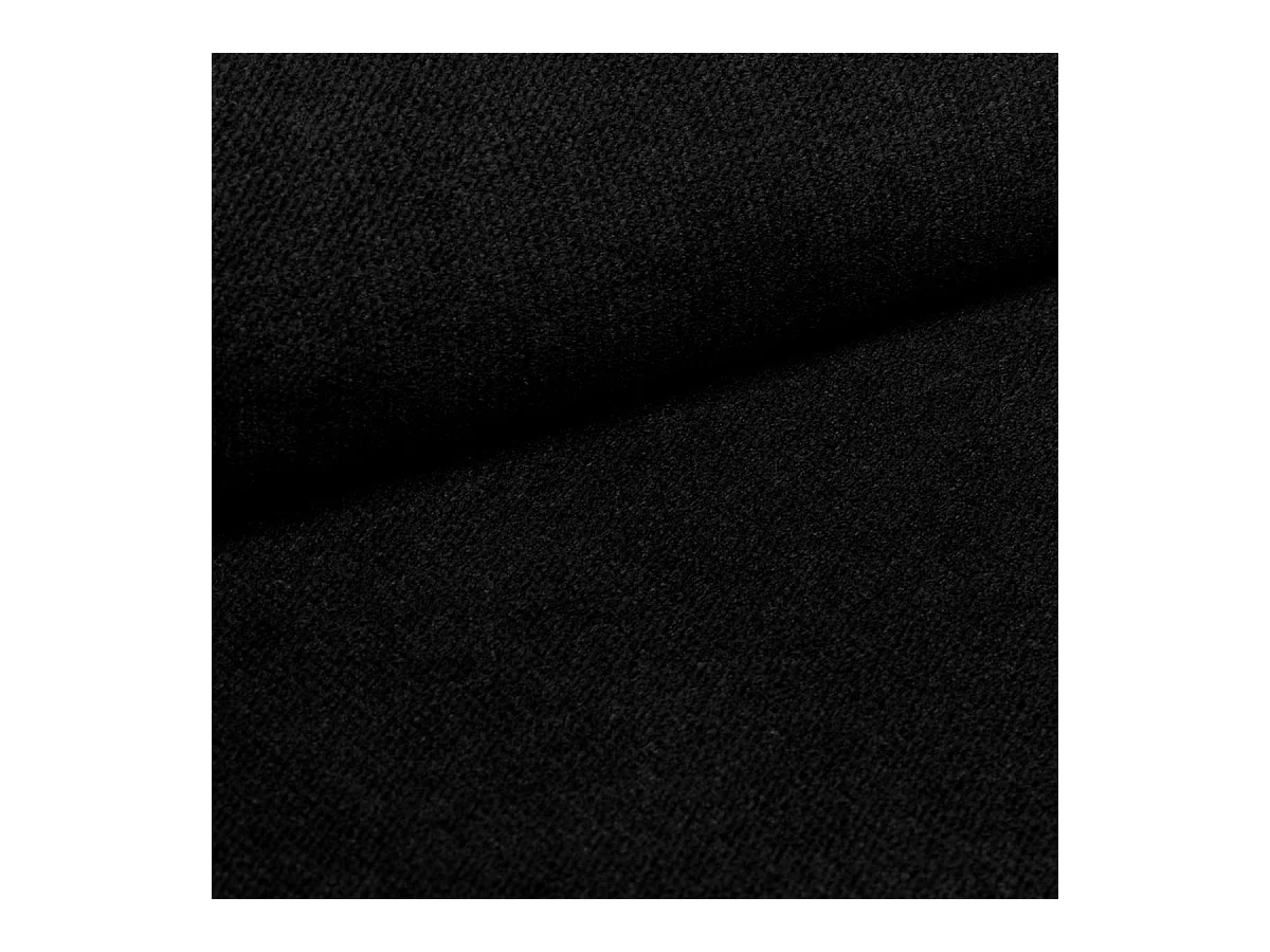 Canapé d'angle MADISON Noir en peluche avec fonction de couchage