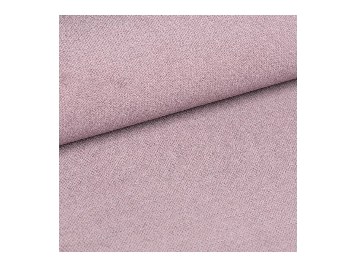 Canapé d'angle MADISON Rose poudré en peluche avec fonction de couchage