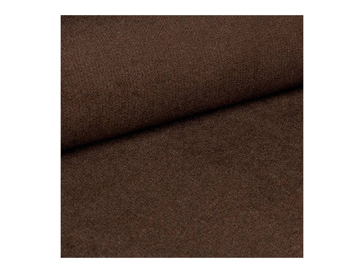 Canapé d'angle MADISON Marron en peluche avec fonction de couchage