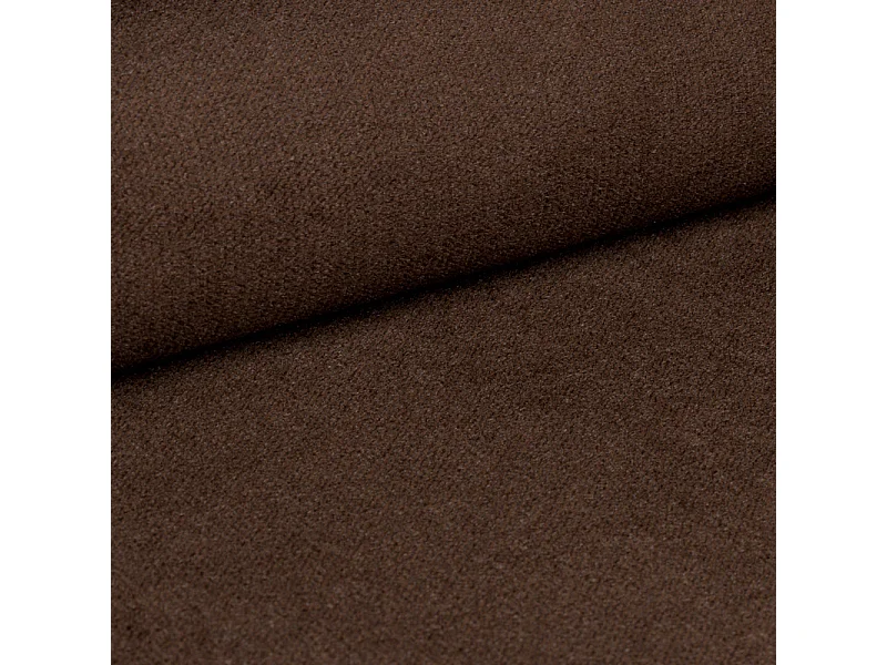 Canapé d'angle MADISON Marron en peluche avec fonction de couchage