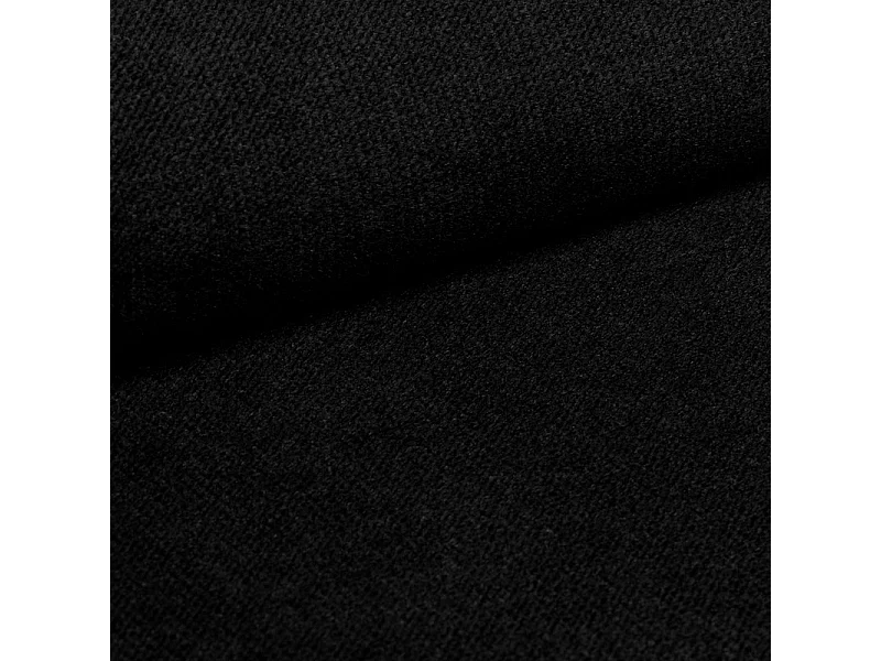 Canapé d'angle DOMIRA Noir en peluche avec fonction de couchage