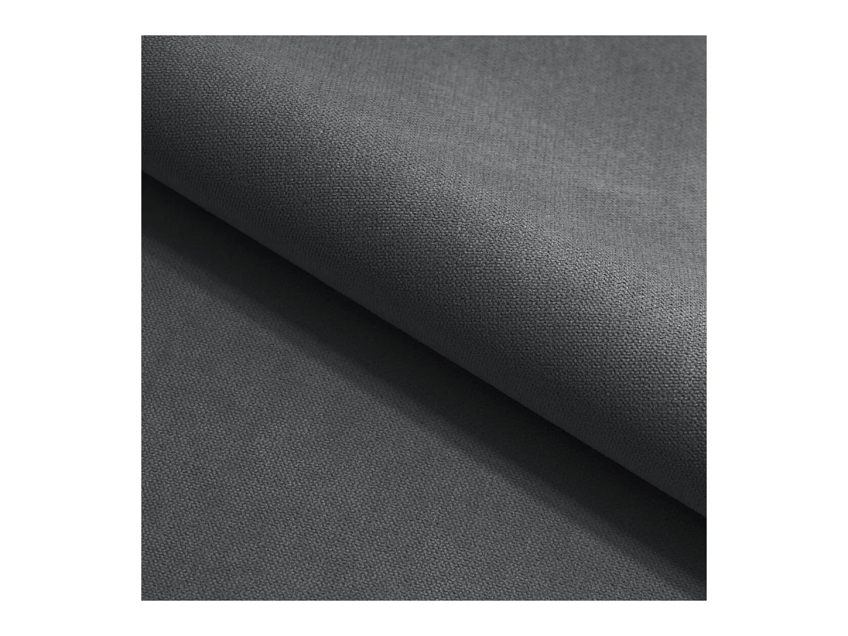Canapé d'angle MOLLIS Gris anthracite en tissu texturé avec fonction de couchage