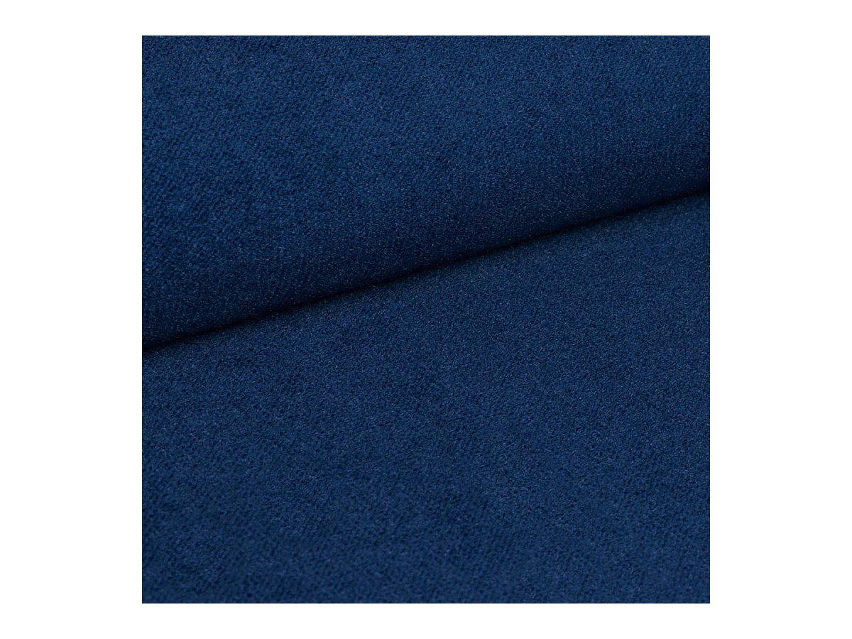 Canapé d'angle MADISON Bleu en peluche avec fonction de couchage