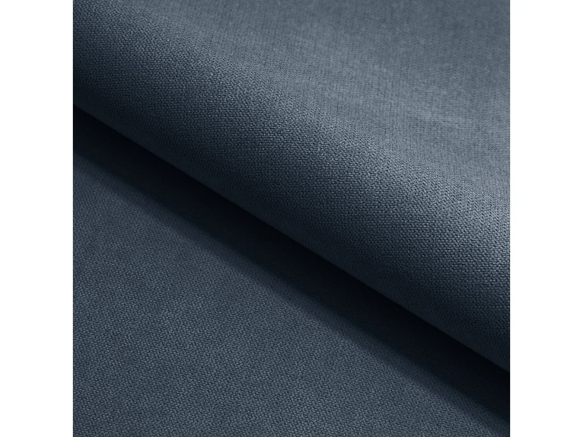 Canapé d'angle MOLLIS Bleu en tissu texturé avec fonction de couchage