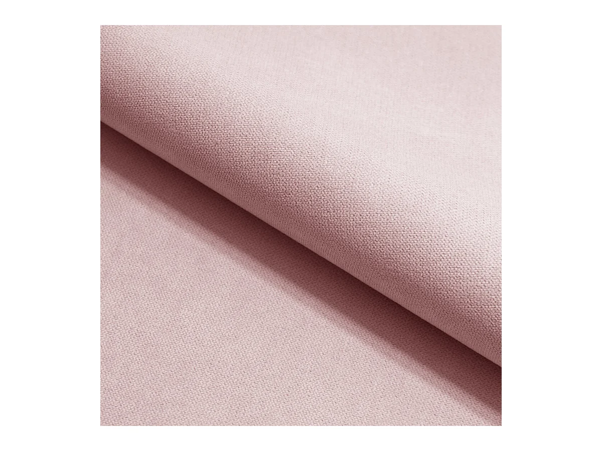 Canapé d'angle MOLLIS Rose poudré en tissu texturé avec fonction de couchage