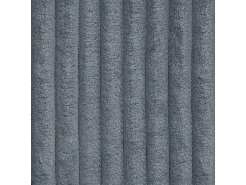 Canapé d'angle PESANO Gris en velours côtelé avec fonction de couchage