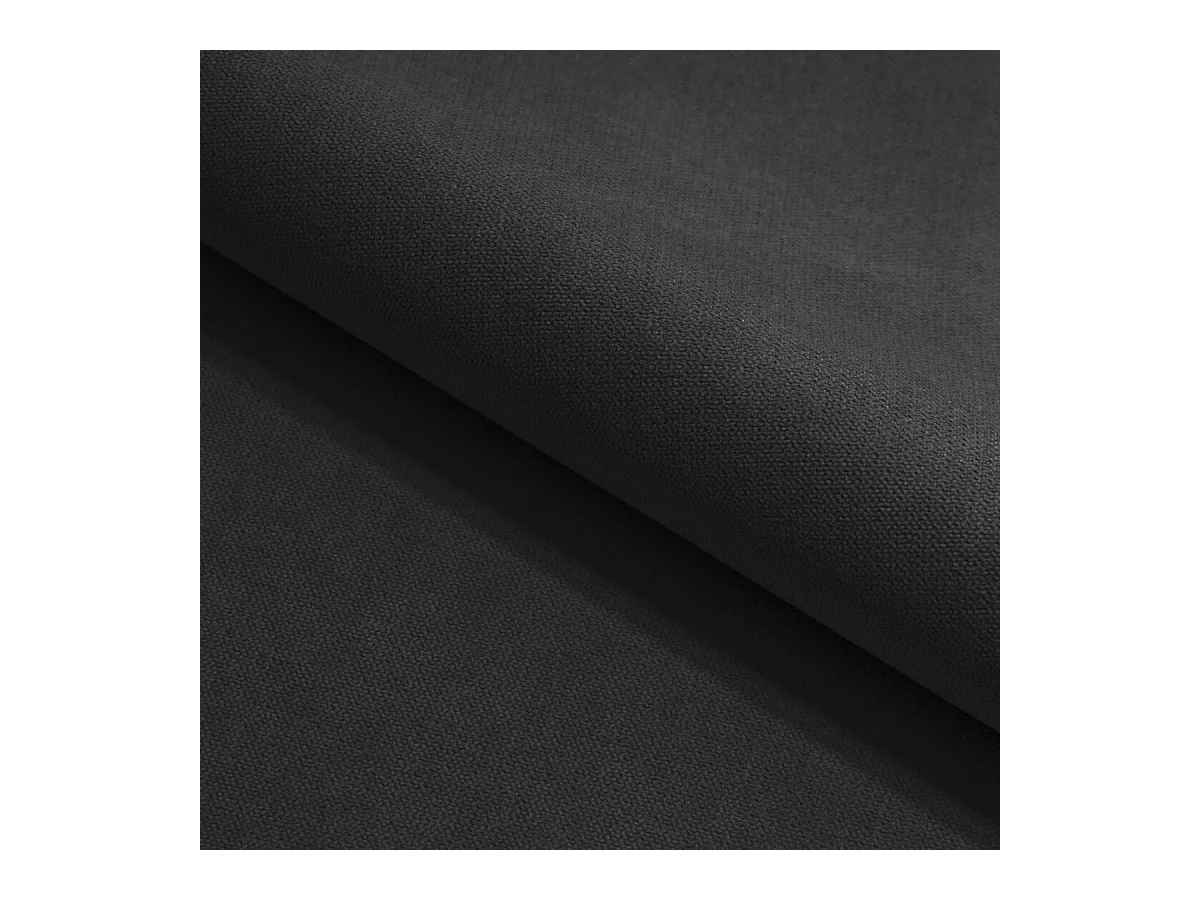 Canapé d'angle MOLLIS Noir en tissu texturé avec fonction de couchage