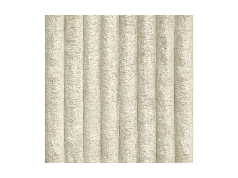 Canapé d'angle PESANO Crème en velours côtelé avec fonction de couchage