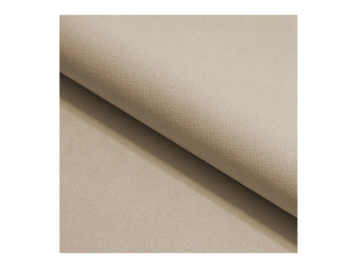 Canapé d'angle MOLLIS Beige en tissu texturé avec fonction de couchage